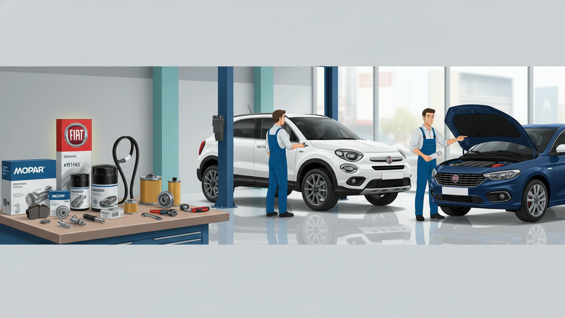 Repuestos originales Mopar para FIAT, garantizando calidad y rendimiento en tu vehículo.