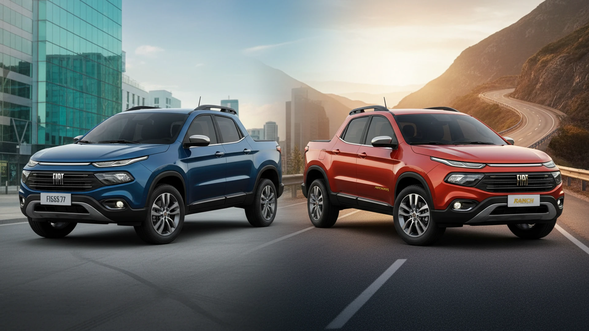FIAT Toro 2023 con diferentes versiones y características destacadas en un paisaje urbano argentino.
