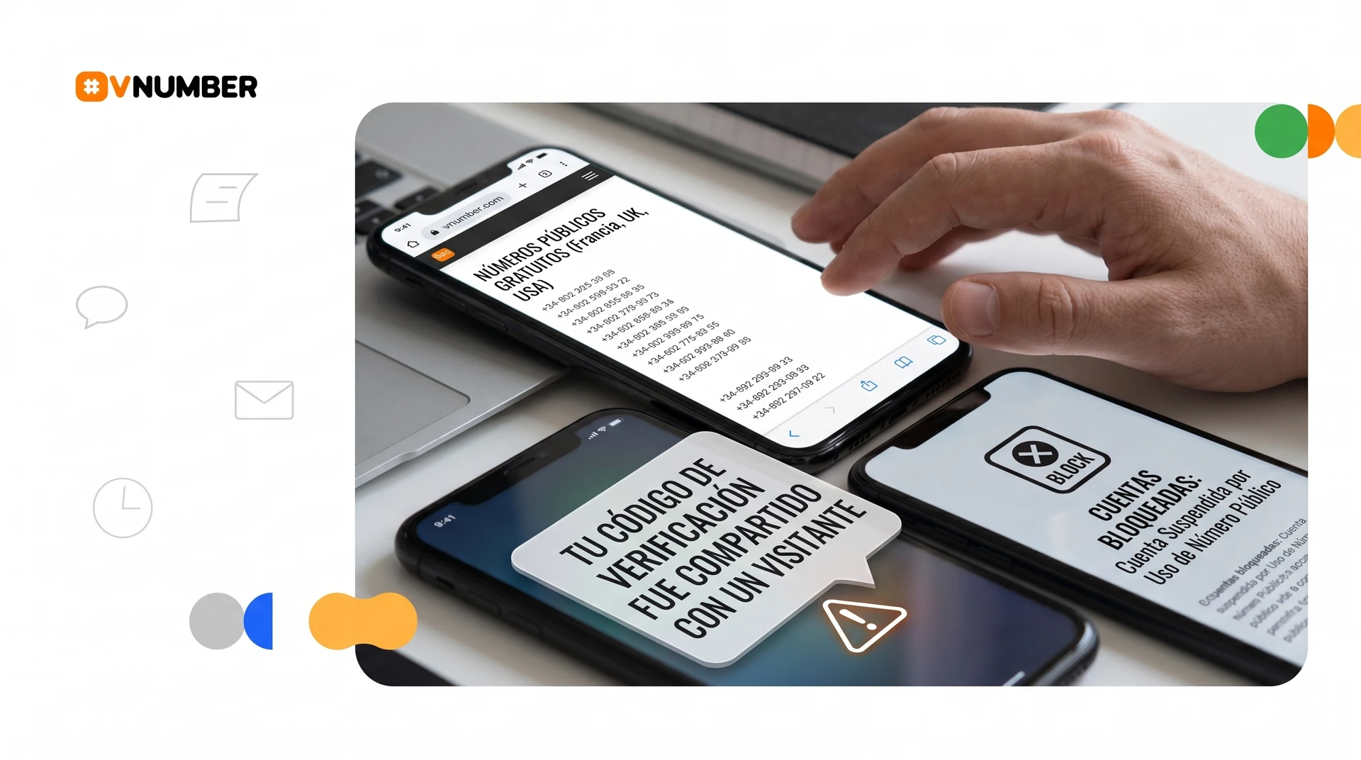 Números virtuales gratuitos expuestos, listado de códigos de verificación y cuentas bloqueadas en varios países.