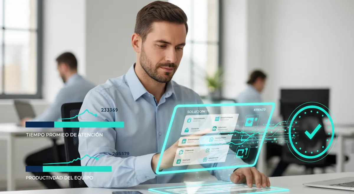 Reduce el tiempo de respuesta de los agentes mejorando la eficiencia en la búsqueda de soluciones en el soporte técnico.
