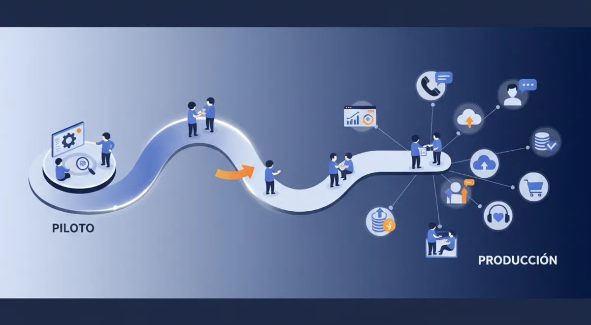 Proceso de implementación de automatización en etapas para optimizar consultas sin interrumpir la operación.