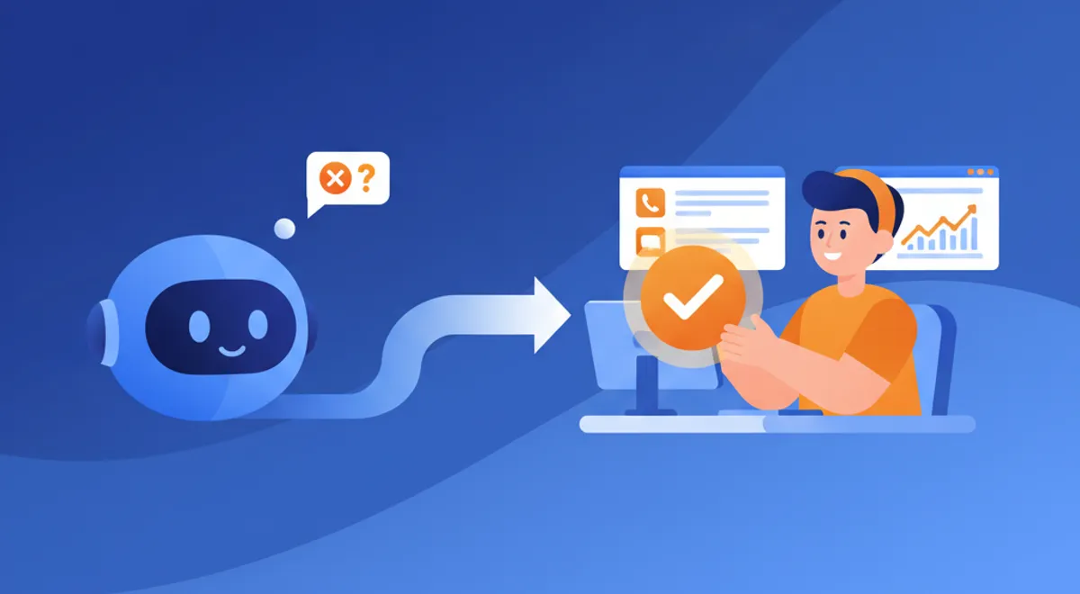 Un bot eficiente reconoce sus límites y deriva a un humano, optimizando la automatización del proceso.