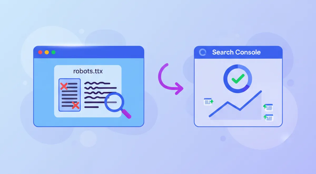 Herramienta de Google Search Console para verificar el archivo robots.txt.