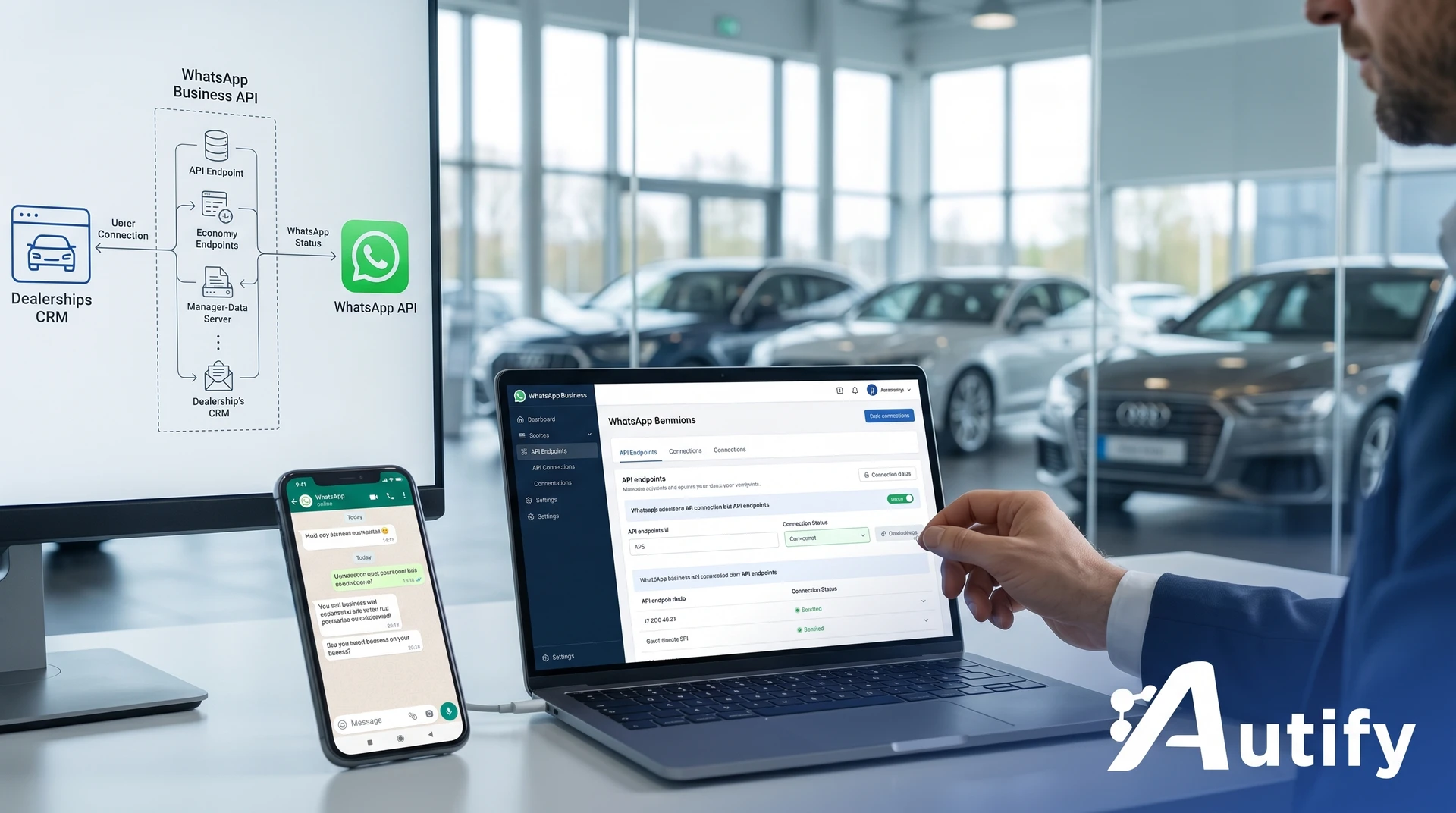 Cubierta del artículo sobre WhatsApp Business API para concesionarias: conexión y beneficios esenciales.