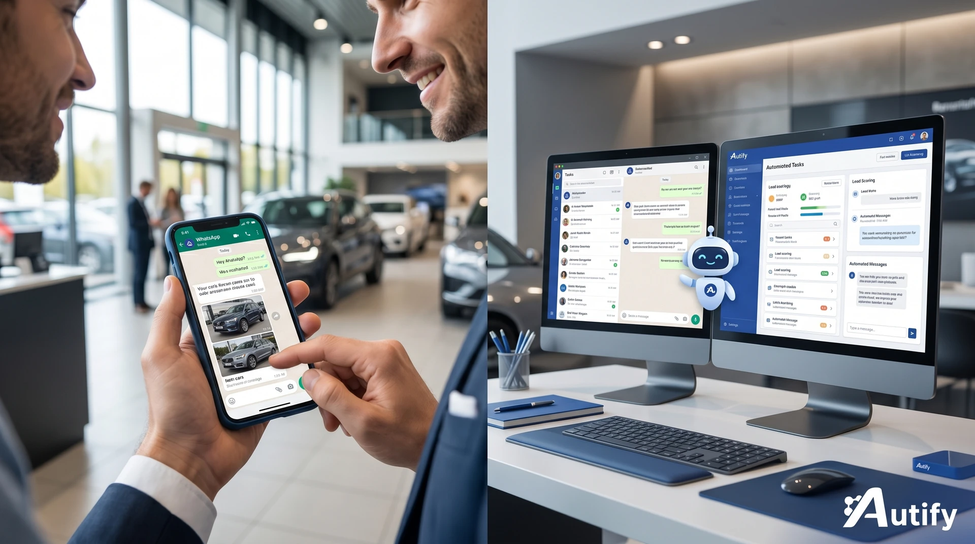 Comparativa entre chatbot y agente IA en WhatsApp para concesionarias que optimizan ventas.