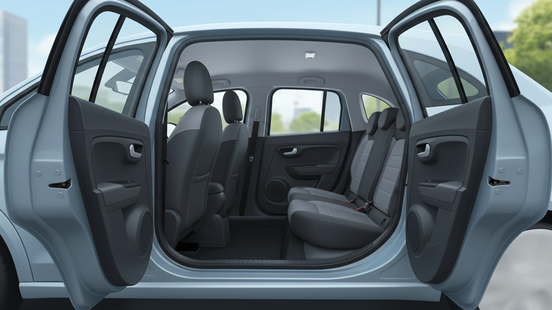 Dimensiones interiores del FIAT Argo que maximizan el confort y espacio, con 3,99 m de largo y 2,52 m de distancia entre ejes.